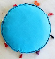 Lot en gros de housses de pouf de sol indiennes en patchwork, housse de coussin de yoga ottoman rond, housses de coussins de sol décoratifs ethniques