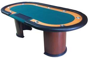 Mesa de póker plegable de patrón redondo de lujo moderno Mesa de madera de venta de casino personalizable de la mejor calidad para juegos de azar Mahjong - Product Image 5