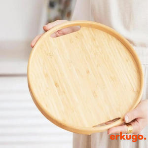 Ensemble de 3 plateaux ovales en bambou de qualité supérieure 40-35-30cm en provenance de Turquie - Product Image 3