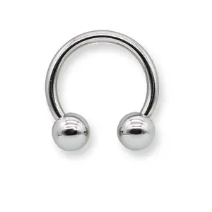 16G Horseshoe Silver 316 Stainless Steel Body Piercing Jewelry Septum Nose Rings
