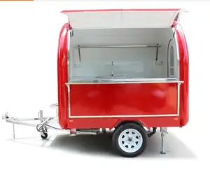식품 트럭 새로운 도착 야외 주방 패스트 푸드 트레일러 요리 장비/유럽의 모바일 식품 카트 공급 업체
