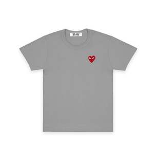 Camiseta Extra Grande con Estampado de Corazón Rojo para Hombre, 100% Algodón Jersey, Peso Pesado - Product Image 1