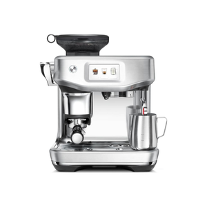 Machine à expresso compacte avec moulin à café et mousseur à lait – Machine à expresso domestique, en acier inoxydable brossé - Product Image 1