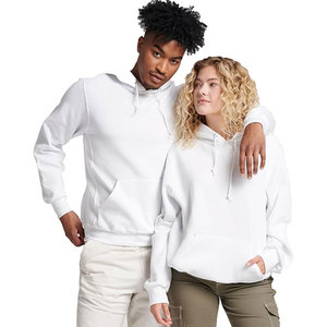 Alta calidad 500 GSM algodón grueso en blanco liso peso pesado hombres mujeres Unisex blanco en blanco pulóver Sudadera con capucha - Product Image 4