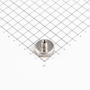 Gripper piatto in ferrite in acciaio inossidabile Ø25x15mm con boccola filettata - Product Image 1