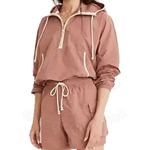 Conjunto de pantalones cortos cortavientos de verano a la moda Material de poliéster Conjuntos de ropa deportiva de dos piezas con tela personalizable - Product Image 4