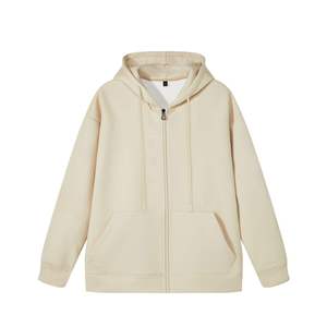 Sweat à capuche zippé personnalisé, lourd, ample, zippé, en molleton français, sweat à capuche zippé pour hommes - Product Image 4