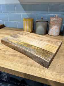 Planche à découper en bois de manguier massif rustique, épaisse et robuste, pour la cuisine, le restaurant, l'hôtel, la préparation des aliments - Product Image 3