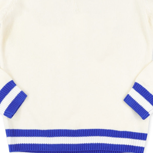 Suéter blanco personalizado con cuello en V para la hermandad ZPB Suéter con letras griegas personalizado - Product Image 5