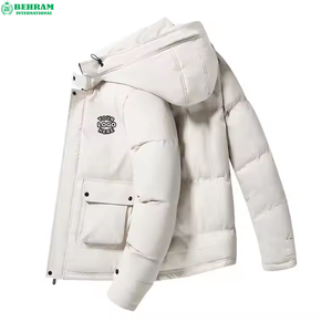 2024 Top Hot Selling Behram International Winter Warm Windproof Shiny Puffer <b>Jacket</b> High Street Style <b>Packable</b> for Men - Product Image 5