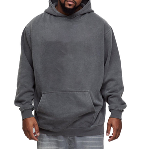 Sweat-shirts à capuche pour hommes imprimés sur mesure, 100% coton, coupe ample, tissu tricoté respirant anti-froissement - Product Image 1