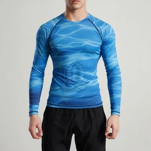 Camiseta de Compresión con Estampado de Circuito Verde para Hombre, Manga Larga, Secado Rápido, para Entrenamiento Atlético, Gimnasio, Capa Base Deportiva - Product Image 6