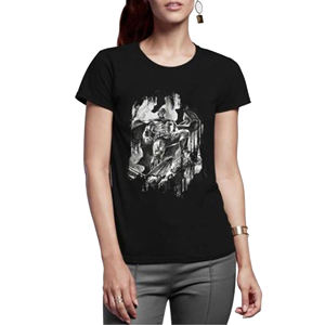 Camiseta de Color negro para mujer, ropa de verano de alta calidad, 100% de algodón, venta al por mayor - Product Image 6