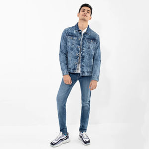 แจ็กเก็ตยีนส์สำหรับผู้ชายเสื้อแจ็คเก็ตยีนส์สำหรับฤดูหนาวแนวสตรีทสำหรับผู้ชายเสื้อแจ็คเก็ตยีนส์สำหรับฤดูหนาวโลโก้แบบวินเทจ - Product Image 4