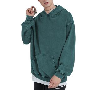 Sweat-shirt à capuche unisexe surdimensionné de haute qualité du fabricant, 100 % coton, 420 g, épais, chaud, délavé à l'acide - Product Image 2