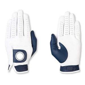 Nouveau vente en gros pas cher prix de haute qualité logo personnalisé conception personnalisée doigt complet en cuir véritable gants de golf en peau de mouton - Product Image 3