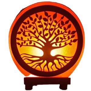 โคมไฟเกลือหิมาลัยทรงต้นไม้แกะสลักดอกไม้ประดับบ้านสำหรับใช้ในบ้านหรือสำนักงาน - Product Image 1