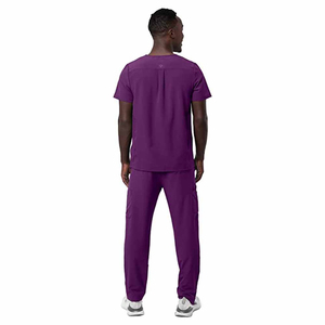 Utilisation hospitalière 2024 ensembles d'uniformes de gommage de bonne qualité personnalisés en gros uniformes médicaux à manches courtes pour hommes - Product Image 2