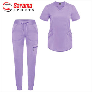 Conjuntos de jogging de nuevo estilo, uniforme de enfermería, material escolar, de licra, con logotipo personalizado, venta al por mayor - Product Image 4