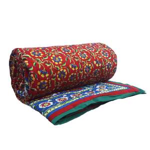 El último diseño Queen Size Edredón 100% Algodón orgánico Bloque de mano Impreso Manta acolchada de algodón de la mejor calidad Precio al por mayor - Product Image 1