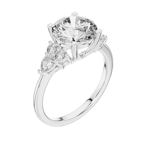Bague à trois pierres en diamant de laboratoire 3,02 CT pour femmes, clarté VVS-VS EF, or 18 carats, 14 carats, 10 carats et argent 925, rose, jaune, blanc - Product Image 4