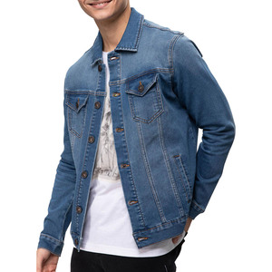 Veste d'hiver Nouvelle arrivée Veste en jean de haute qualité pour hommes Grande taille Manches longues ajustables Col rabattu Veste en jean pour hommes - Product Image 3