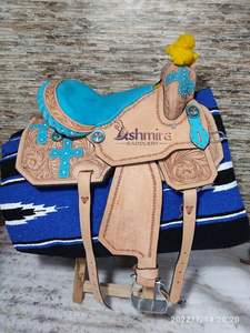 Ensemble de selle de cheval de course de baril occidental en cuir de qualité supérieure indien équipement d'équitation anglais personnalisé de haute qualité meilleur - Product Image 2