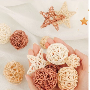 เครื่องตกแต่งผนังหวายสานมือรูปดาวสำหรับวันหยุดห้องเด็กหรือการตกแต่งภายในในธีมโบโฮ - Product Image 5