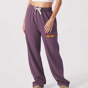 <b>Women</b> Winter Flat Straight Leg <b>Sweatpants</b> Soft Fleece Mid Waist Regular Fit Lounge Pants Comfortable Daily Wear Casual - Product Image 4