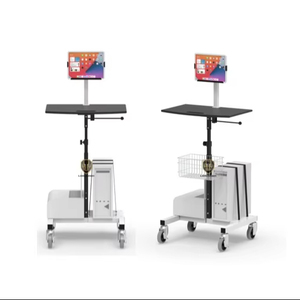 Carrito Móvil Moderno y Duradero para Tabletas, de Metal y Plástico Ajustable, con 4 Ruedas, 1 Cajón, Sin Bloqueo, para Uso en Hospitales, Talleres, Exteriores y Comercios - Product Image 1