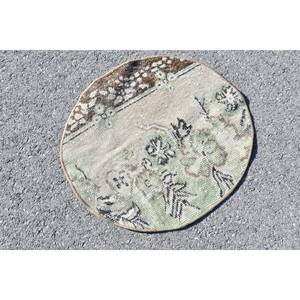 Tapis surdimensionné vert et marron turc vintage (18x2 pi) - Product Image 3