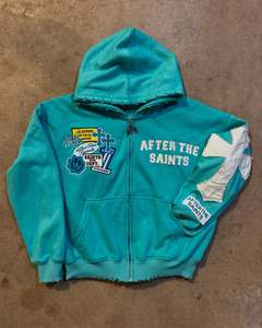 Ensemble de survêtement lavé personnalisé Ensemble de survêtement à capuche avec fermeture éclair Ensemble pantalon de survêtement et sweat à capuche évasés avec lavage à l'acide personnalisé - Product Image 6