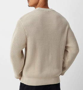 Pulls en maille pour hommes, col rond, épais et chaud, nouvelle collection d'hiver, vente en gros, coupe ajustée, tricot pour hommes - Product Image 3