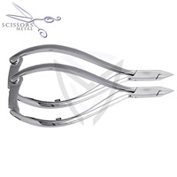 Coupe-ongles latéral professionnel classique en acier inoxydable à pointe flèche, 12 cm, avec double poignée à ressort, prix de gros