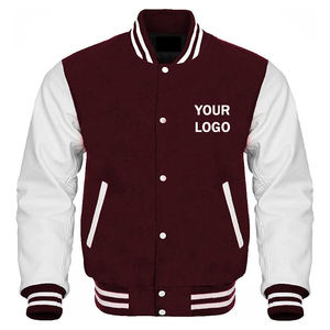 Top Tendance vente en gros broderie patch baseball letterman veste universitaire en cuir pour hommes Baseball Letterman Varsity Jacket - Product Image 6