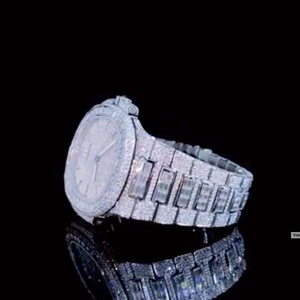 Montre Moissanite approuvée par testeur de diamants | VVS Luxury Iced Out Skeleton Wholesale - Product Image 6