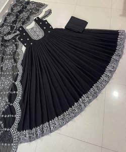 Fancy Exclusivo diseñador indio Lehenga Choli con blusa Diseñador tradicional indio desgaste precio más bajo mercado alfanumero - Product Image 3