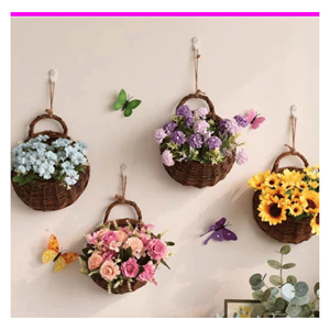 Panier suspendu en rotin tressé pour rangement de chambre et décoration rustique, origine Vietnam - Product Image 3