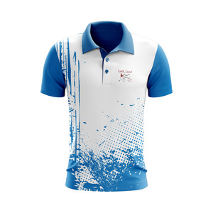 Polo imprimé par sublimation, respirant, pour hommes adultes, design personnalisé, coupe slim, chemises de sport - Product Image 1