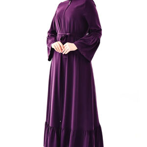 Abayas Islámicas Modestas, Sólidas y Simples para Mujer, Personalizadas, de Chifón Transpirable, Formales, Tallas Grandes, Alta Calidad, al por Mayor, Corte en A - Product Image 4