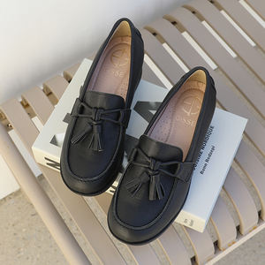 [JSHOE] Mocasines de Mujer Hechos a Mano con Borlas de Piel de Cordero Genuina, Tacón Bajo de 4 cm, Zapatos Casuales Cómodos para Caminar - Product Image 6