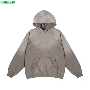 Sweat à capuche unisexe en molleton épais ou tissu éponge français, écologique, tendance et de haute qualité, idéal pour l'hiver, effet délavé soleil, collection 2026 - Product Image 3