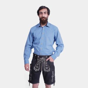 Pantalones cortos de cuero bávaro personalizables Lederhosen de alta calidad con bordado para Oktoberfest, bodas y eventos festivos - Product Image 1