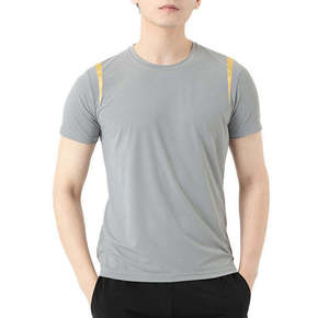 Camisetas Deportivas de Manga Corta para Hombre, Ajustadas, de Algodón y Elastano, para Gimnasio, Running, Verano, Fitness, Venta Caliente - Product Image 5