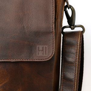 Bolso Bandolera de Cuero Hunter con Cera Dura Premium para Hombre, para Oficina y Viajes - Product Image 3