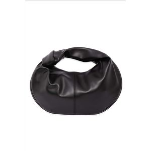 Bolso de Mano Negro de Lujo con Detalle de Nudo, Cierre de Cremallera, Decoración Geométrica y con Estampado Animal, Estilo Simple y Moderno para Fiestas - Product Image 1