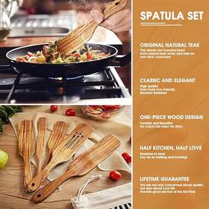 Juego de Utensilios de Cocina de Madera de Teca Ecológica de Alta Calidad, Estilo Tradicional, Artesanía Son Tra, Color y Logotipo Personalizables, Hecho en Vietnam - Product Image 4