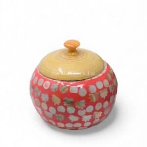 Jarrón Decorativo Hecho a Mano con Incrustaciones de Nácar, Jarrón de Almacenamiento para Estante, Mesa y Decoración del Hogar - Product Image 3