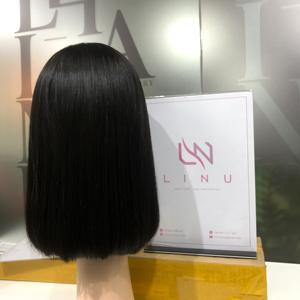 วิกผมบ๊อบสีดำธรรมชาติ LINU WI13 ขนาด 12 นิ้ว พร้อมหน้าม้าสวยเป็นธรรมชาติ ผมแท้เวอร์จินเวียดนาม 100% - Product Image 4