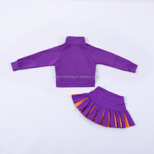 Conjunto Deportivo Personalizado para Niños, Ropa de Yoga Elástica, Top con Cierre de Cremallera, Falda Plisada, Proveedor de Ropa Deportiva - Product Image 3